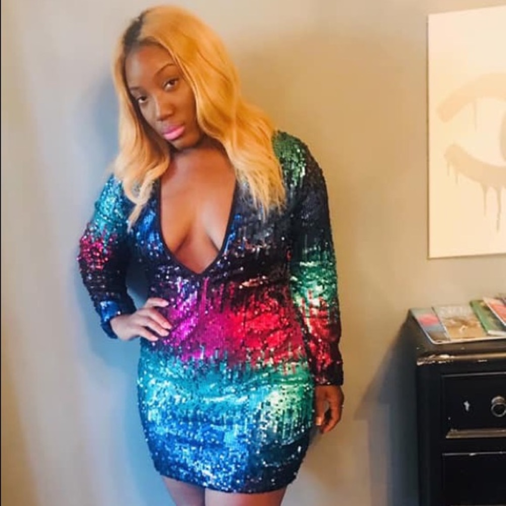 Sequin multi-colored dress